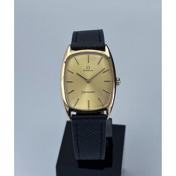 (SOLD!!) 29mm • Vintage Rare Omega Seamaster Yellow Gold Plated Tank cal.625